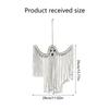Halloween Handmade Woven White Ghost Tapestry Spooky Holiday Wall Hanging Decoration, Size S