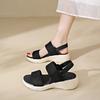 Taizhou Women's Shoes New Round Head Muffin Platform Shoes Casual Fashion Velcro Beach Sandals Women's Summer