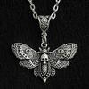 Death Moth Necklace Pendant with 18-inch Chain