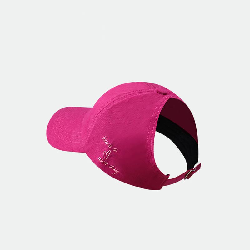 Trendy Fashionable Women Empty Top Hat Summer Solid Color Plain Color High Ponytail Baseball Cap Girl Casual Sports Sun Visors