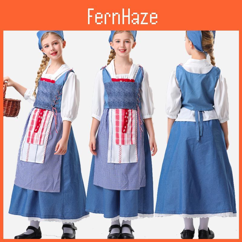 Adult Little Match Girl Cos Costume For Halloween Stage Performance Exquisite Polyester Fiber Material European And American Fantasy Theme Suitable