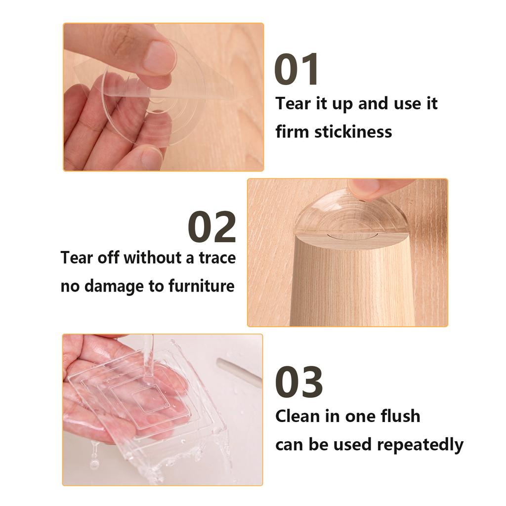 4Pcs Silicone Non Slip Pad Anti Moving Table Foot Mat Bed Foot Antislip Fixator Clear Anti Vibration Pads Furniture Gasket