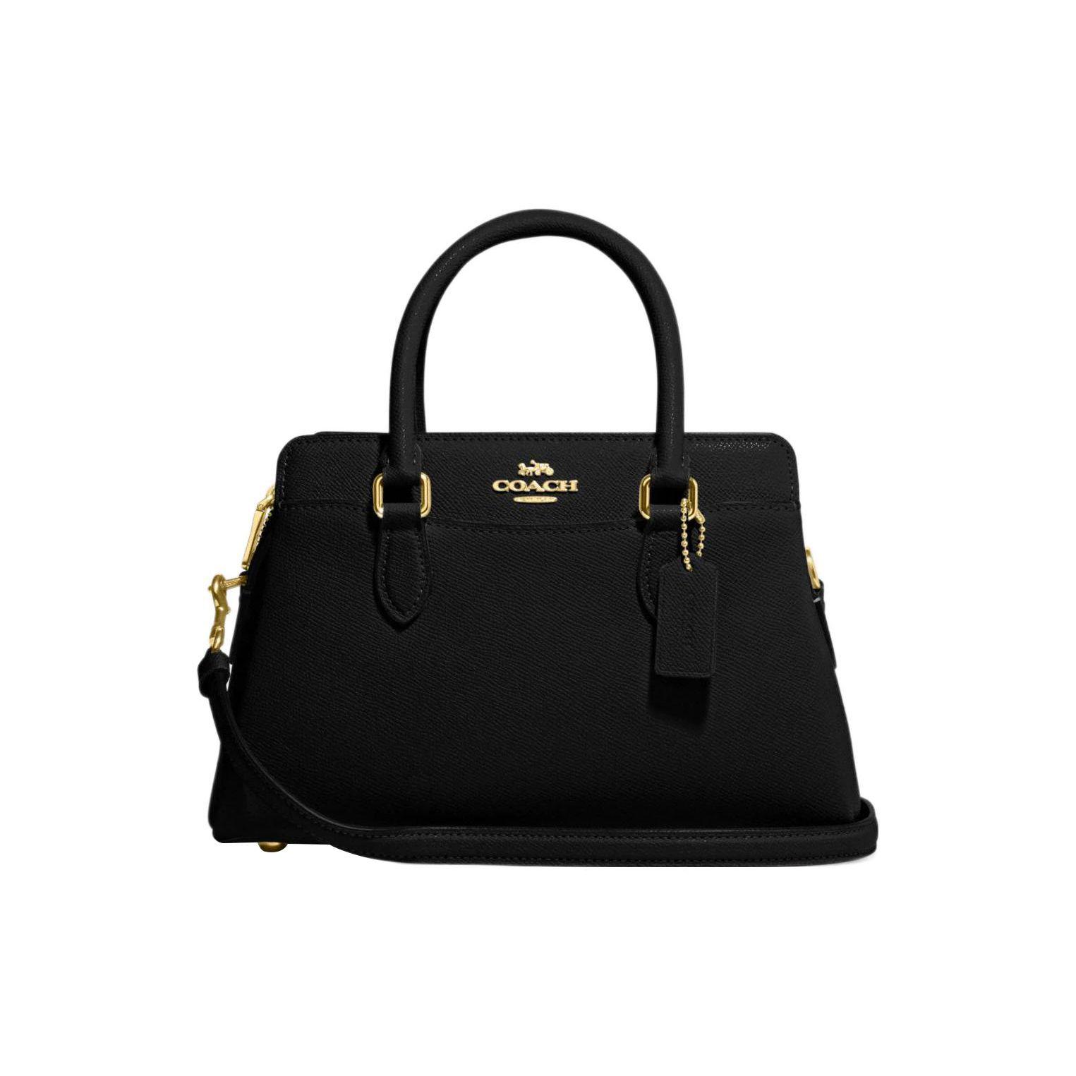 

Coach Darcie 26 Zipper Closure Leather Handbag Women handbag Black CH297-IMBLK Gift Box Sets (Basic Set+Black Box)