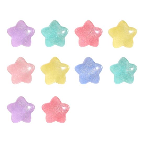 10 bucăți mărgele stea, culoare strălucitoare, ornamente drăguțe din rășină, bijuterii, artizanat, accesorii pentru husa pentru telefonul mobil