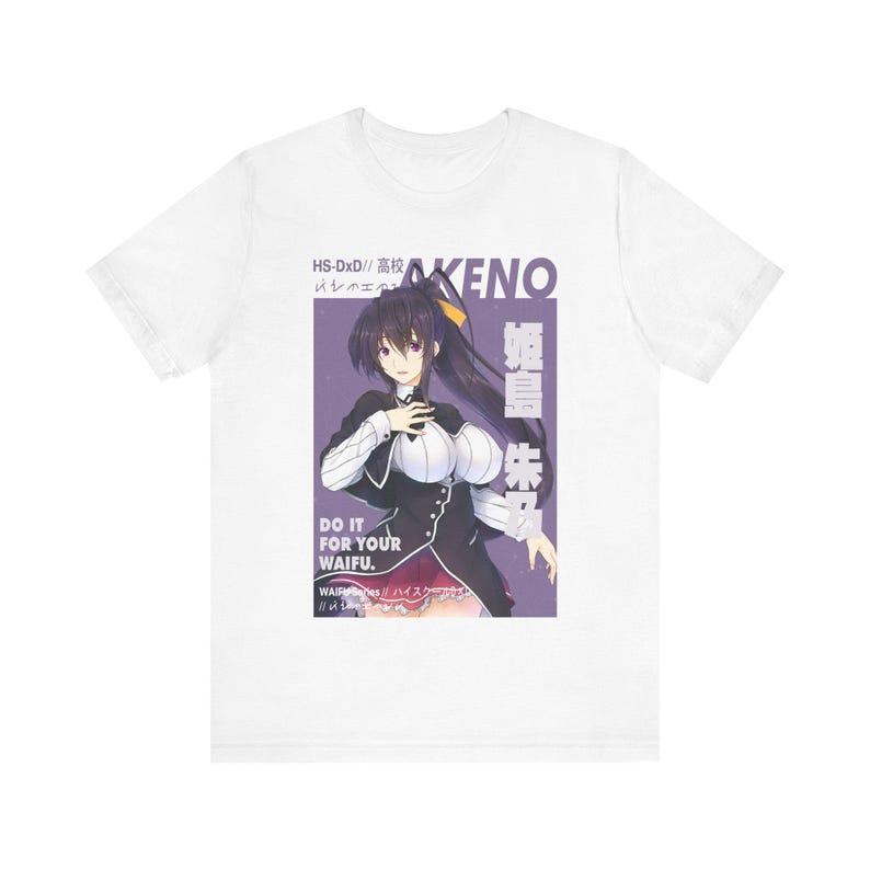 2026 Summer Hot Sale Anime High School Dxd Akeno Himejima T-Shirt Y2k Unisex Unisex Vintage Top Hip Hop Streetwear Oversized T-Shirt