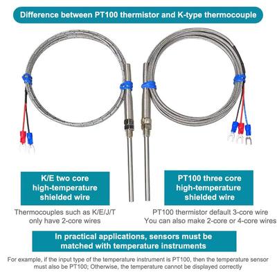 Sıcaklık Sensörü M8 Diş K Tipi Termokupl Sıcaklık Probu Sıcaklık Algılama Çubuğu