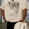 T-shirt da uomo con design a fantasia giapponese, stile streetstyle estivo, per tempo libero all'aperto e sport, con maniche corte traspiranti