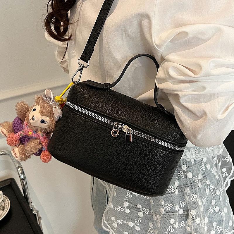Wholesale New Korean Simple Lychee Pattern Portable Small Square Bag Fashion Versatile Premium Temperament Crossbody Women's Bag