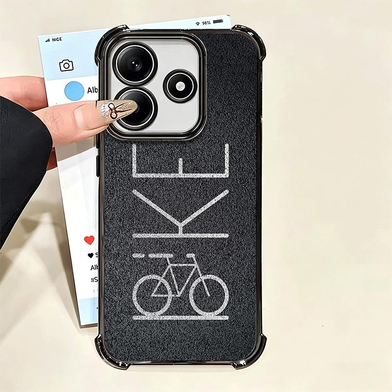 Bicycle Bike Sports Plating Phone Case For Xiaomi Poco X5 X6 X7 X8 Pro Max F8 Ultra F7 M8 M7 M5S Redmi 15C 15 14C 13C 13 X3 12C