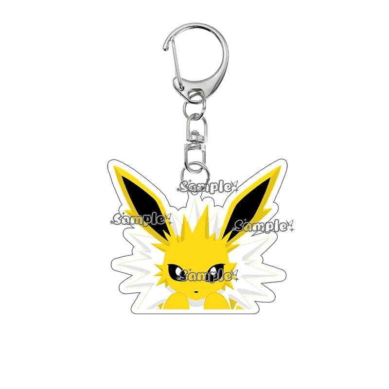 Kawaii Eevee Vaporeon Flareon Q Version Anime Characters Acrylic Keychain Umbreon Cartoon Ornaments Backpack Charm Accessories