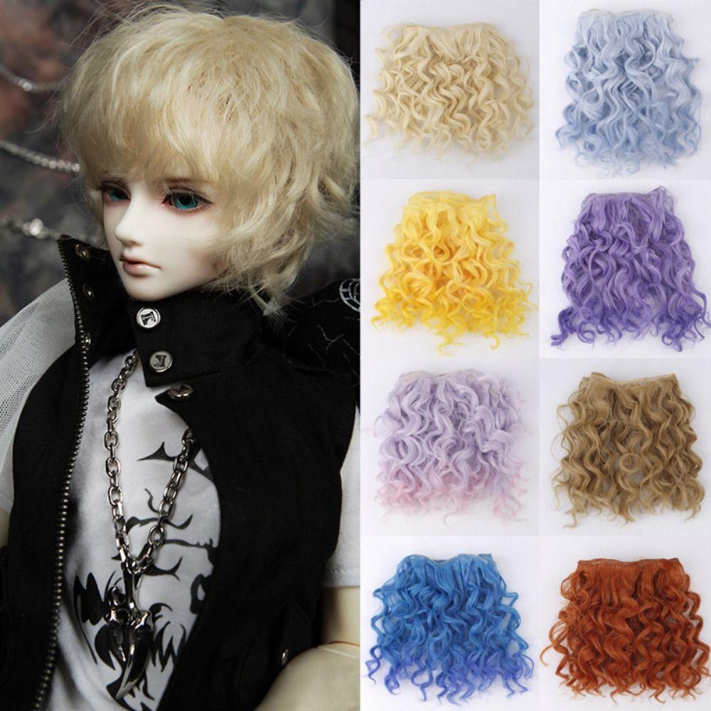 Hochtemperaturdraht Bjd DIY lockiges kurzes Haar lockiges Puppenhaar Bjd Perücke Diy 1/3 1/4 1/6 BJD Puppe