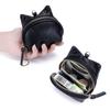 Leather Coin Purse Pouch Mini Wallet Change Purses with Keychain Women Zipper Closure Small Coin Holder Student Wallets
