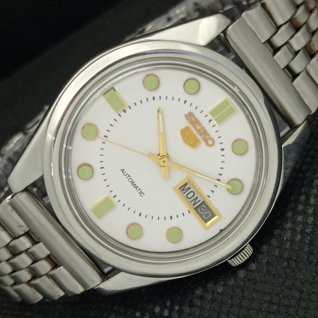 

Б/У винтажные часы SEIKO 5 AUTOMATIC 6119C JAPAN MENS D/D WHITE WATCH 586-a308023-9 SKU586-a308023