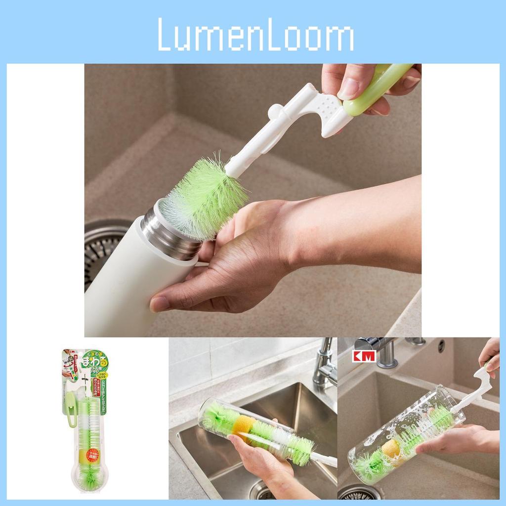Long Handle Kitchen Brush For Cleaning Bottles Cups And Jugs With Sturdy Plastic Bristles