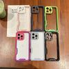 Luxury Simple Color Collision Acrylic Phone Case For iPhone 16 15 14 Plus 13 12 Pro Max 11 Hard Shockproof Proteciton Back Cover