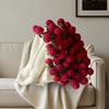 Crochet Flower Blanket Material Package Flower Knitted Blankets Material Package Handmade Flower Blanket Material Kit for Gift