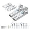 Convenient Set of 20 Accessories Stainless Steel & Nylon Door Hardware Set 20pcs/set for Double Folding Door Repairs