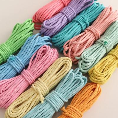 Високоякісний 10 метрів/лот Плетений бавовняний шнур Різнокольоровий DIY Плетена мотузка 4 мм Плетена нитка Домашній текстиль