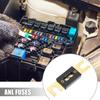 X AUTOHAUX ANL Fuse Gold Tone Plated 225A Universal Inverter for Auto Vehicle Truck Audio 9pcs