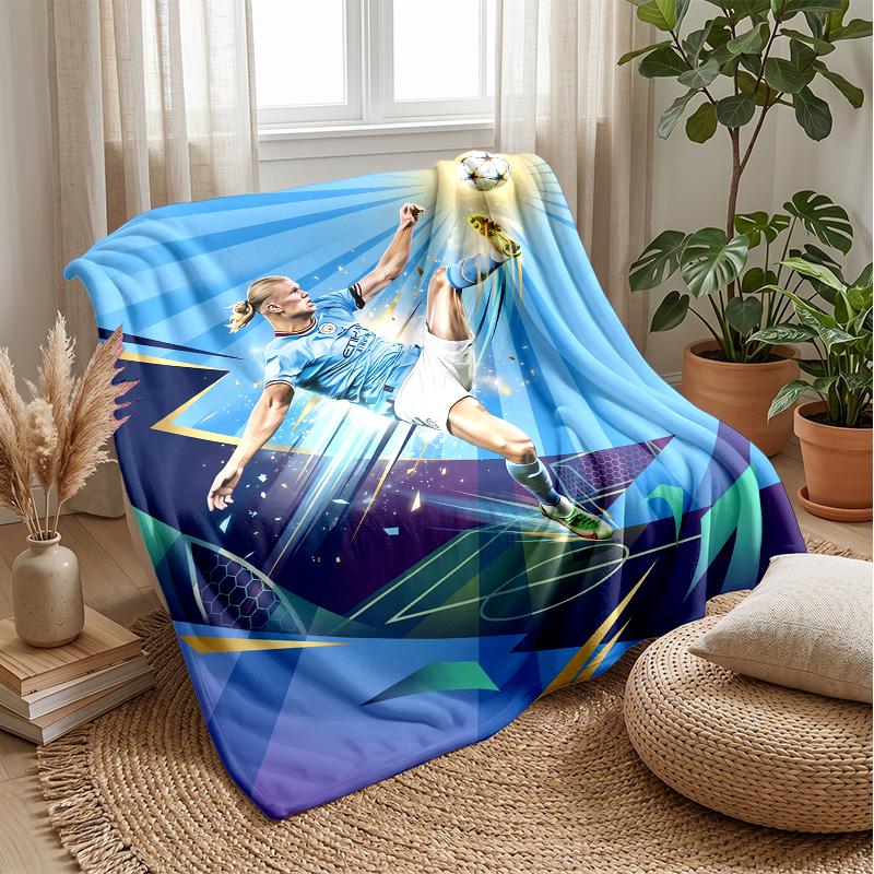 Erling Haaland Soft Flannel Fleece Blanket Lightweight Cozy Warm Throw Blanket For Sofa Bed Home Decor