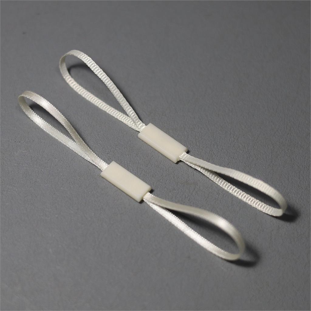 Nylon String Handing Tags for Closing Plastic Seal Hang Tag Loop String Garment Satin Ribbon Lock HangTag Strings