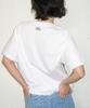RONRON Ribbon Croissant Basic Fit T Shirt White