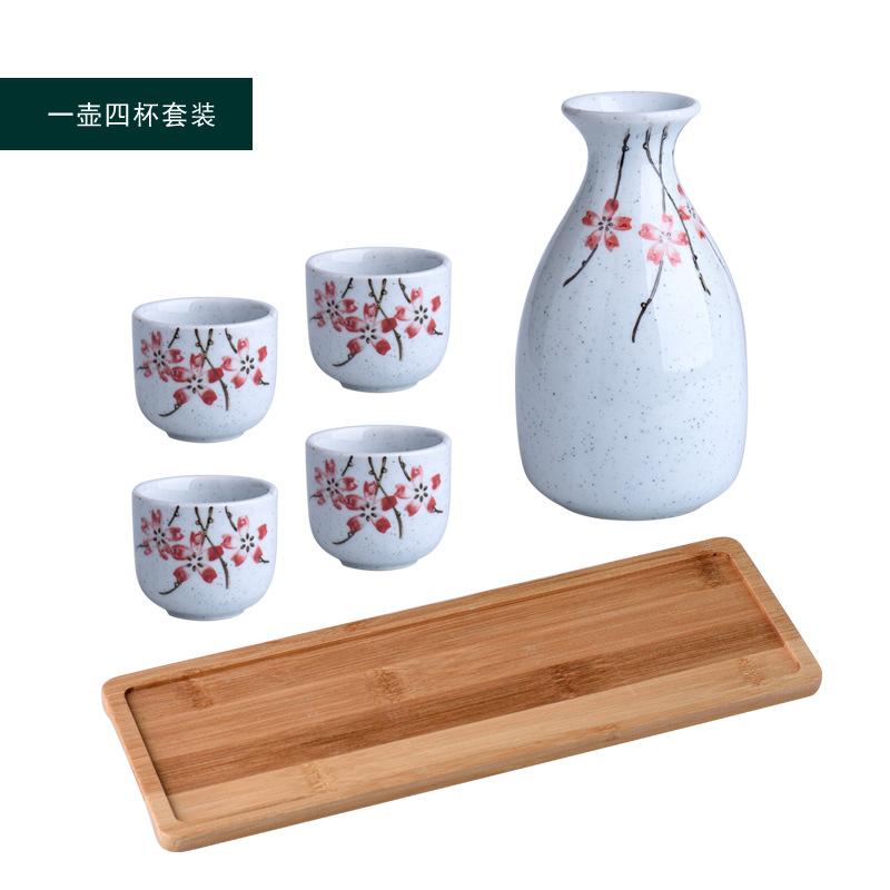 Japanese Sake Set Ceramic Retro Home Sake Bottle Warm Wine Cup Gift
