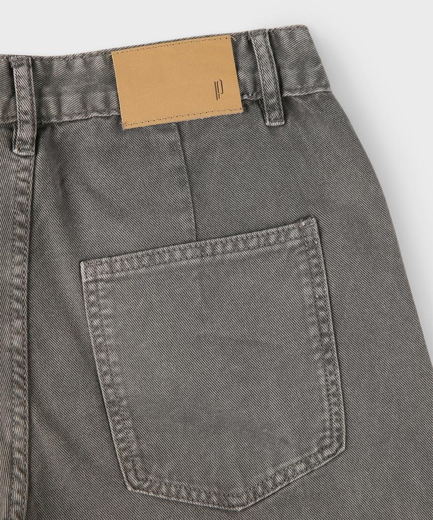 PANICALE Grey Stone Washed Straight Jeans