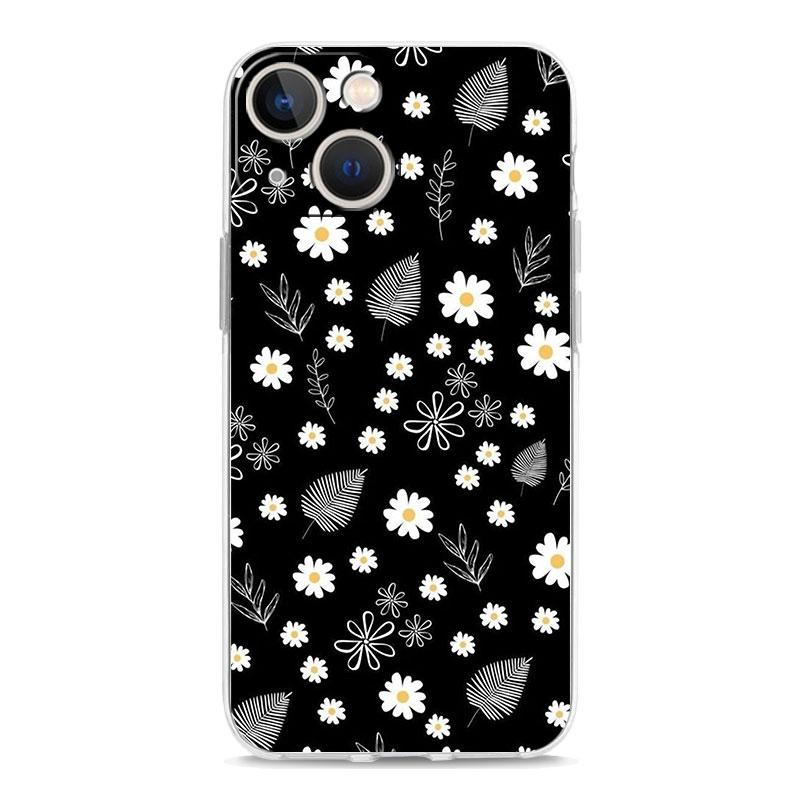 Phone Case For iPhone 17 Cases iPhone Air 16 15 12 13 14 Pro Max 7 8 Plus 16Pro iPhone11 Clear Soft Cover Elegant Flower