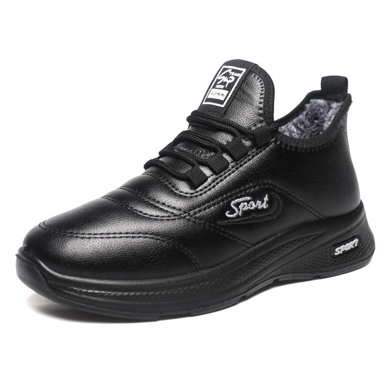 Winter neue lässige Herrenschuhe und Damenschuhe leichte Polyurethansohle rutschfest und abriebfest Laufschuhe Fleece verdickt Mutterschuhe