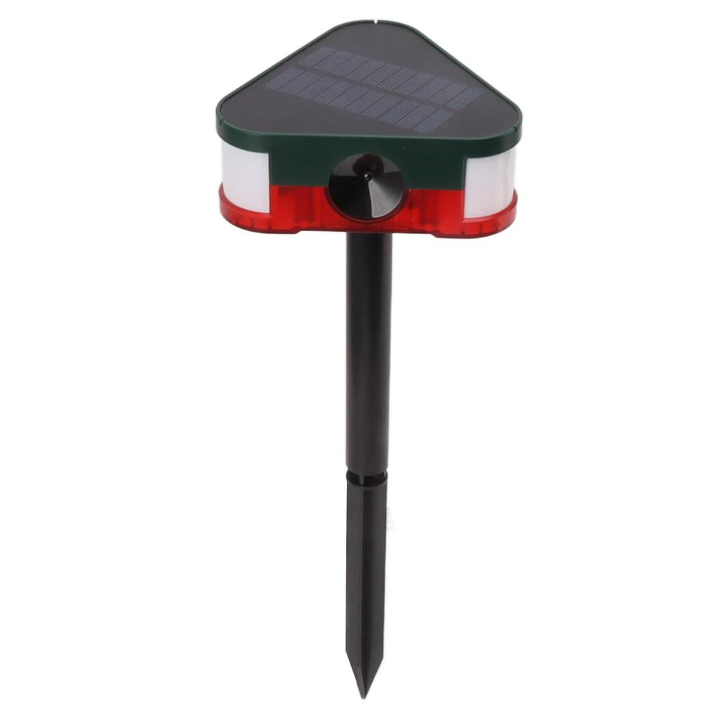Solar Animal Repeller Alarm Long Range Sound Light Outdoor Infrared Sensor Alarm with Remote
