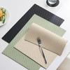 New Home Hotel Grid Pattern PU Leather Placemat Restaurant Double Sided Waterproof Oil Proof Coffee Dining Table Mat Coasters