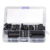66 Stück IC-Chip-Sockel Isolierter Kunststoff Flachstift IC Sortimentskit Schaltungskomponenten 6P bis 28P