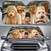 Windshield Sun Shade Goldendoodle Car Sun Cover Blocks Sunlight Keeping Your Vehicle Cooler for Most Sedans SUV Truck Automotive 51x28in