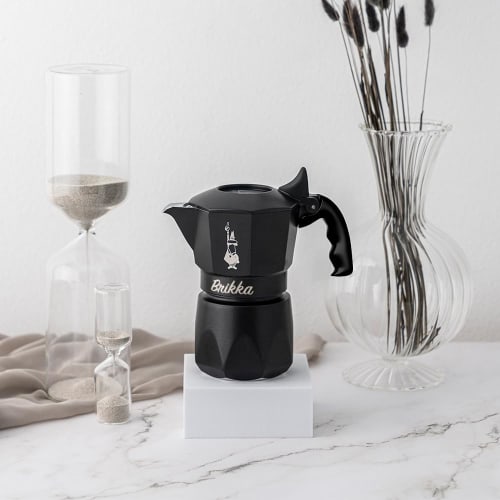 BIALETTI Brikka Black 2-Cup Stovetop Coffee Maker (Espresso Maker/Macchinetta) - Japan Exclusive