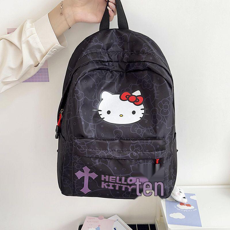 

Hello Kitty High School Backpack - Cute Niche Internet Celebrity Style Bookbag чорний