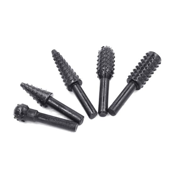 5Pcs 1/4inch Rotating Handle Files Rasp Burrs Wood Work Grinding Carpentry Tool