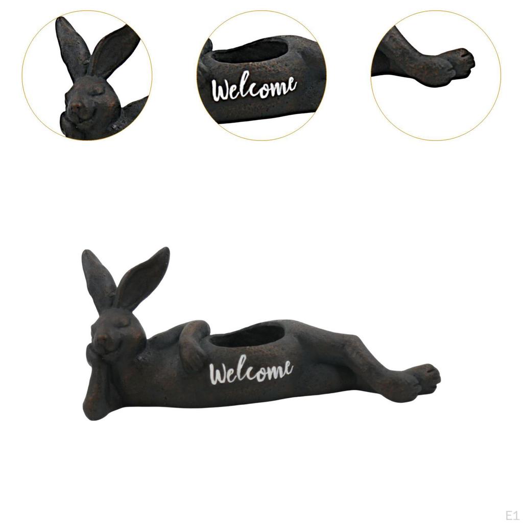 Flower Pot Rabbit Figurine Planter Table Centerpieces Ornament Collection Outdoor Plant Garden