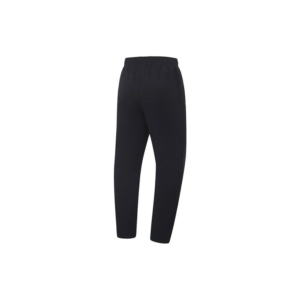 Li Ning Fitness Series Solid Color Straight Leg Quick Dry Cool Knitted Sports Pants Men Pants Black AKLT495-1