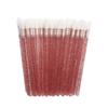 50-Pack Disposable Lip Brushes - Portable Solid Lipstick, Lip Gloss, and Makeup Cleaning Swabs