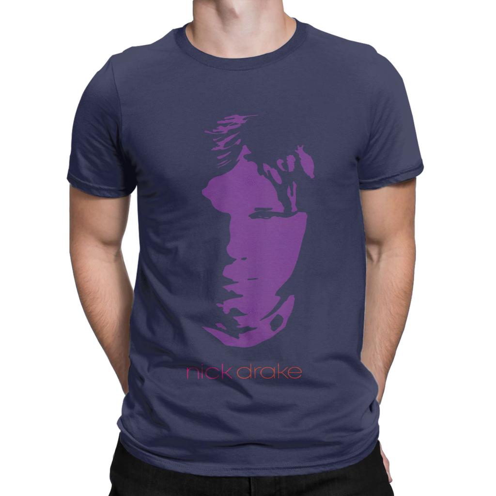 Nick Drake T Shirts Unisexs Cotton Humorous Tshirts Crewneck Tees Short Sleeve Clothes Birthday Present