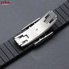 16mm 18mm 20mm Stainless Steel Watch Buckle Double Click Butterfly Watch Clasp Replacement Folding Buckle for Rubber Watch Strap