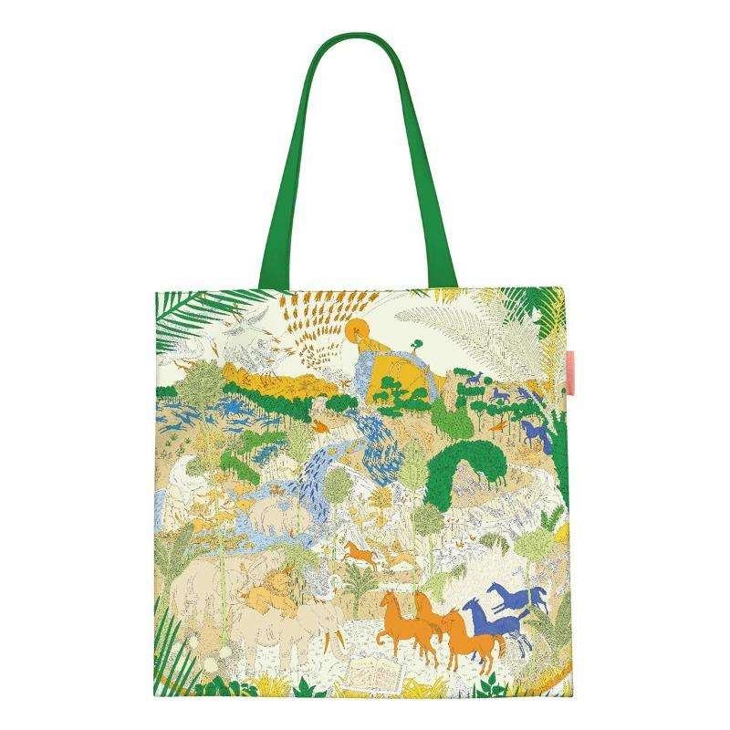 Printed Canvas Bag Women's Hand Bag Large Capacity Student Tutoring Shoulder Bag