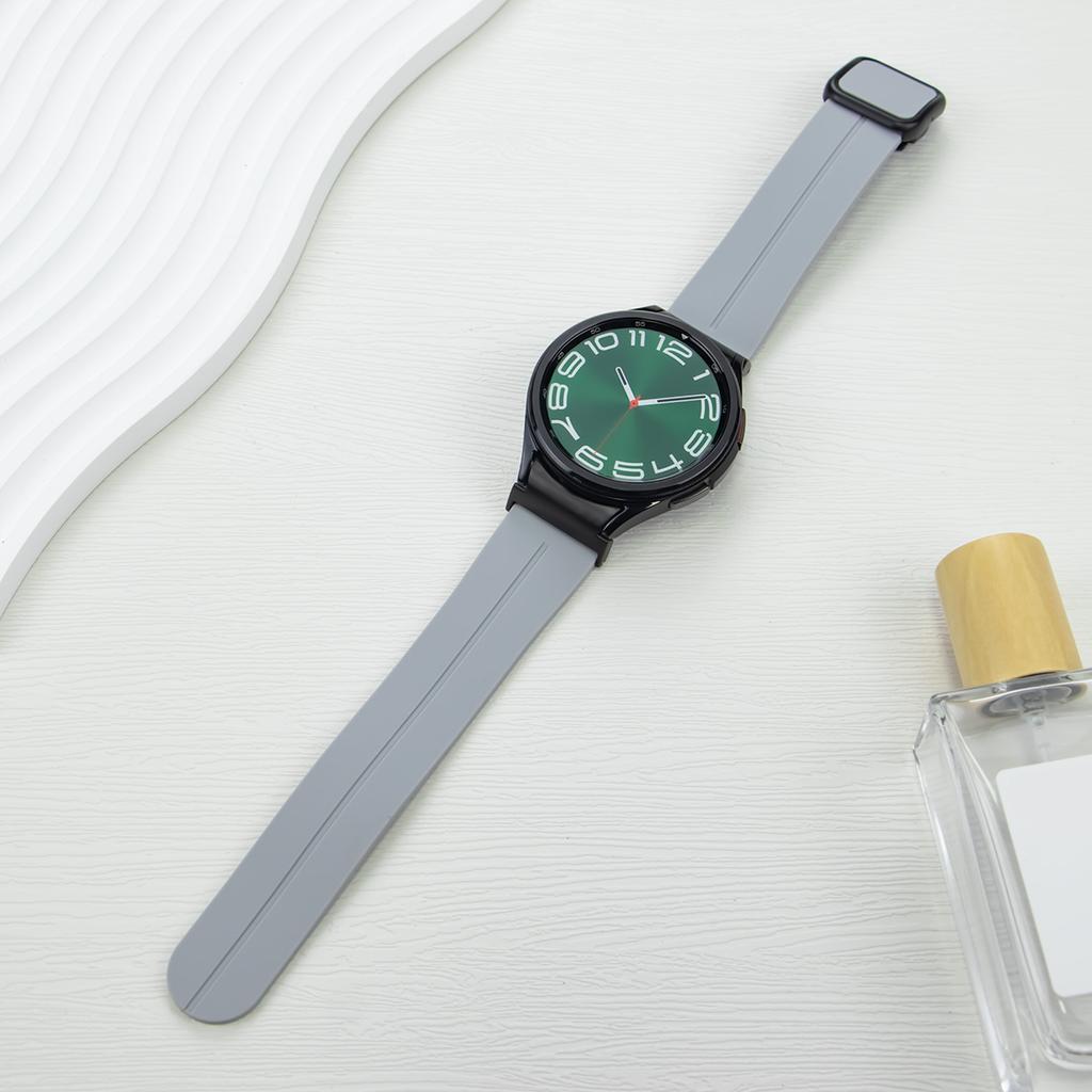 Quick Fit Magnetic Silicone Strap For Samsung Galaxy Watch 6 Classic 47mm 43mm 6/5/4 40mm 44mm 5 Pro 45mm 4 Classic 46mm 42mm