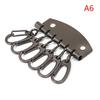 1PC Anti-fall Key Holders 6 Hooks Metal Rivet Wallet Key Clasp Clip Practical Small Keyring for Birthday Gifts
