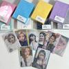 50pcs Macaron Color Photo Cover Frosted Double Layer Card Film Album Small Card Protection Case Idol Photo Card Case