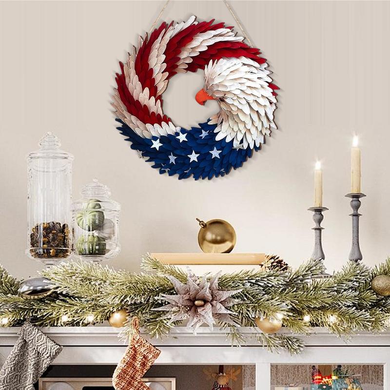 Brave Wings Wreath Patriotic Americana & Handcrafted Memorial Day Decor Handcrafted & Patriotic Americana 2D Brave Wings Wooden