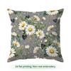 Pcs Grey Daisy Proverbs Design Singlesided Printed Pillowcase Cushion Coversuitable For Living Roombedroomcar Decoration