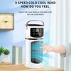 Refroidisseur d'air personnel portable 3 en 1 à évaporation, faible bruit, rechargeable par USB 2.0, minuterie 8H, 7 modes de lumière, sans fenêtre Condition
