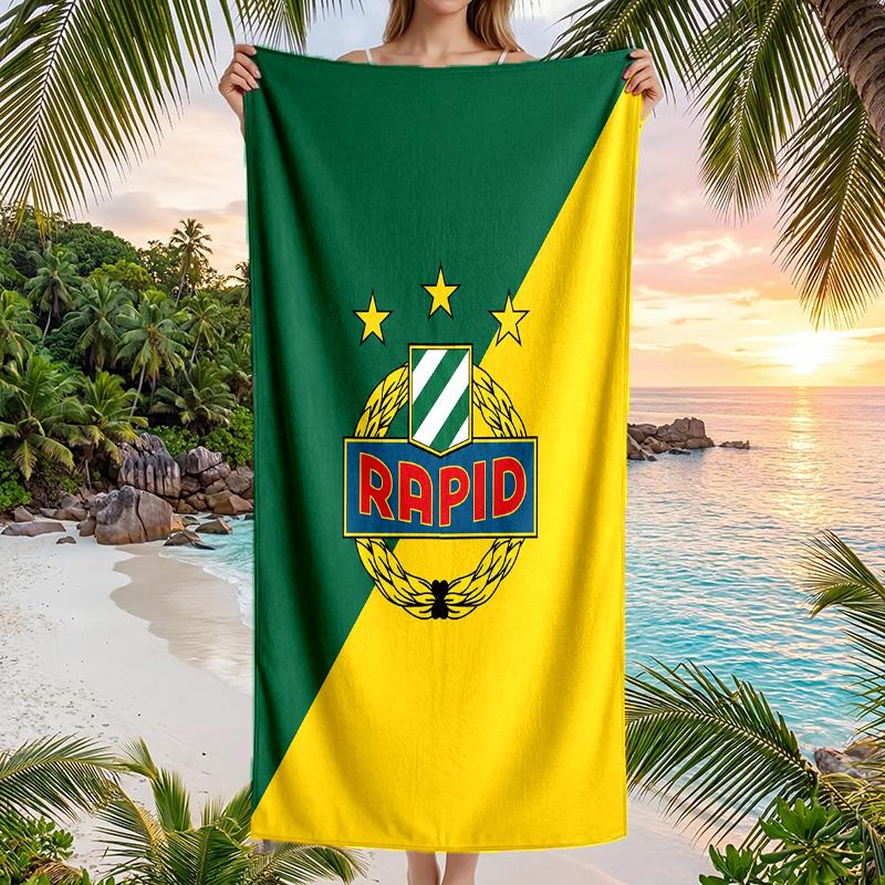 Asciugamano da Spiaggia Rapid Wien FC ad Asciugatura Rapida in Microfibra Assorbente Portatile da Viaggio per Nuoto